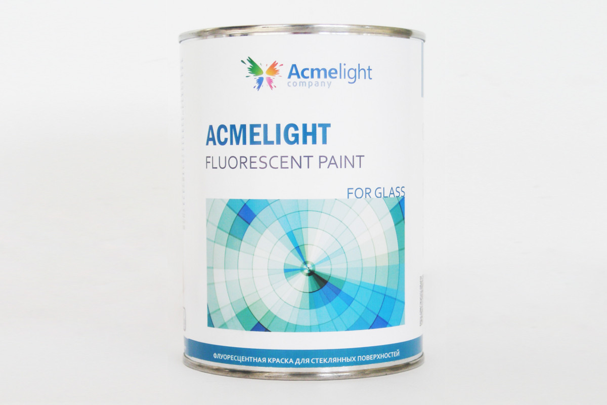 

Флуоресцентная краска для стекла Acmelight Fluorescent paint for Glass красная 1,5 л
