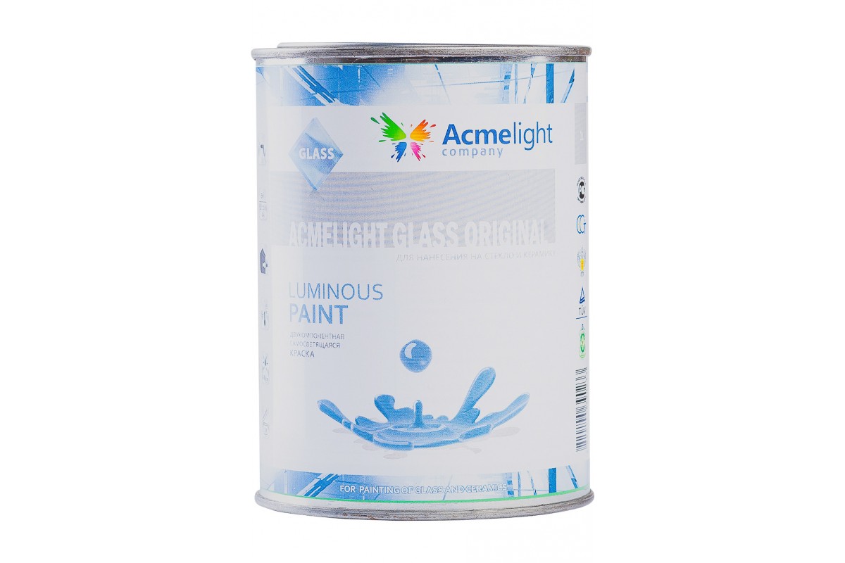 

Краска светящаяся, обжиговая для стекла AcmeLight Glass Original зеленая с зеленым свечением 1 л