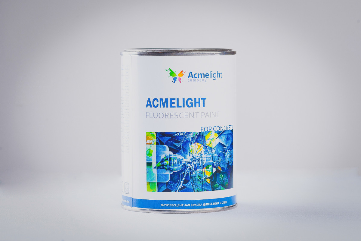 

Флуоресцентная краска по бетону Acmelight Fluorescent paint for Concrete белая 1 л