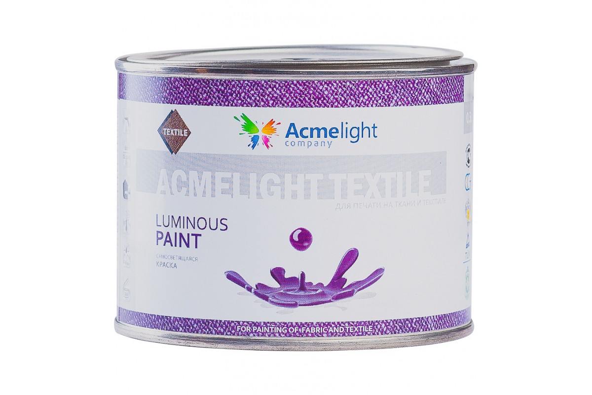

Краска светящаяся, для тканей AcmeLight Textile желтая с желтым свечением 0,5 л