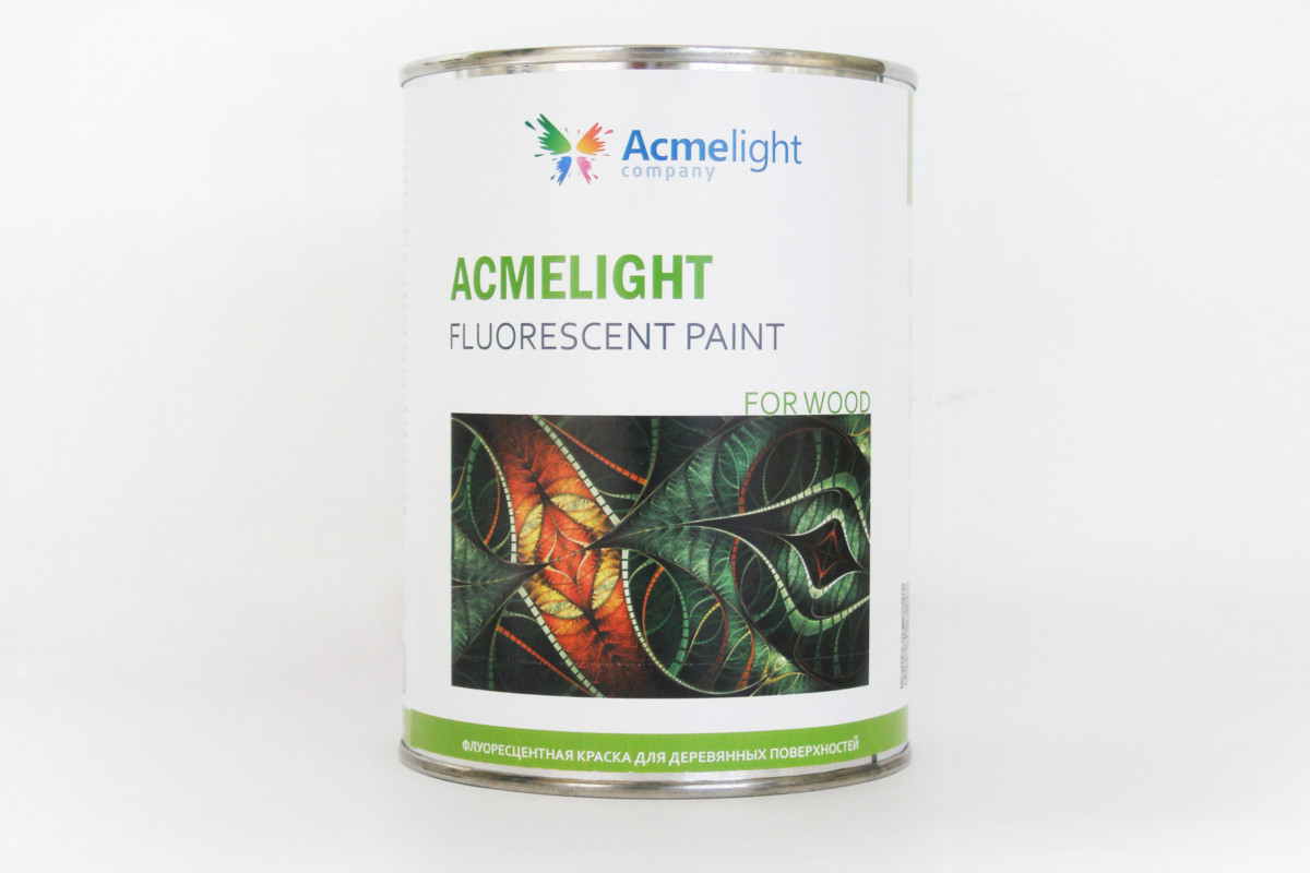 

Флуоресцентная краска по дереву Acmelight Fluorescent paint for Wood белая 1 л