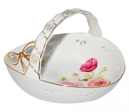 

Конфетница фарфоровая S&T "Бант" с ручкой 20 х 17 х 14 см (ST-308403)