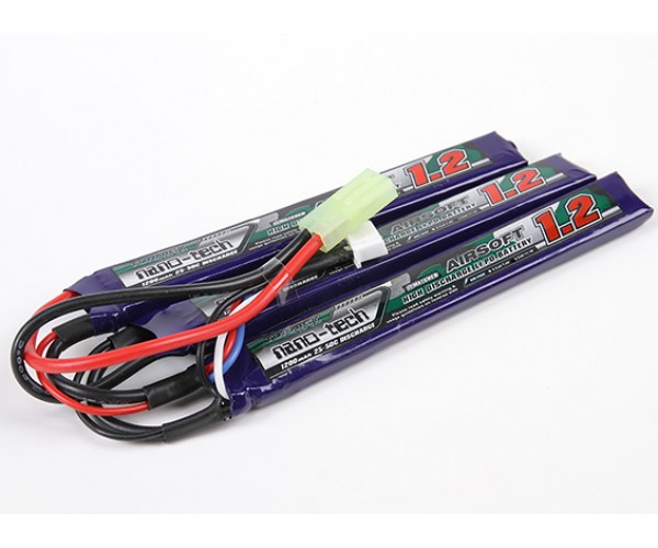 

Аккумулятор LiPo 3S 11.1V 1200mAh 25-50C mini tamiya нунчаки Turnigy nano-tech для страйкбола