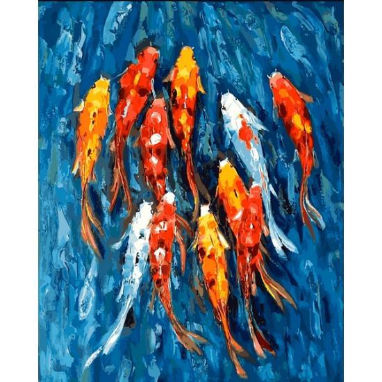 

Картина по номерам VP1192 Семейство карпов кои, 40x50 см., Babylon