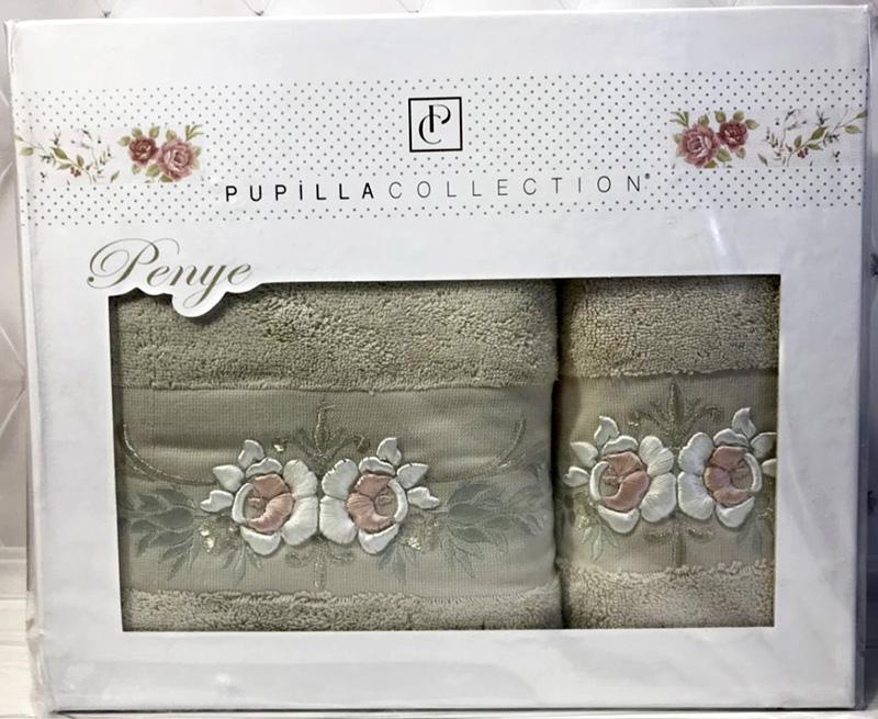 

Набор полотенец Pupilla Eva Roses-I, лицевое 50х90см и банное 70х140см