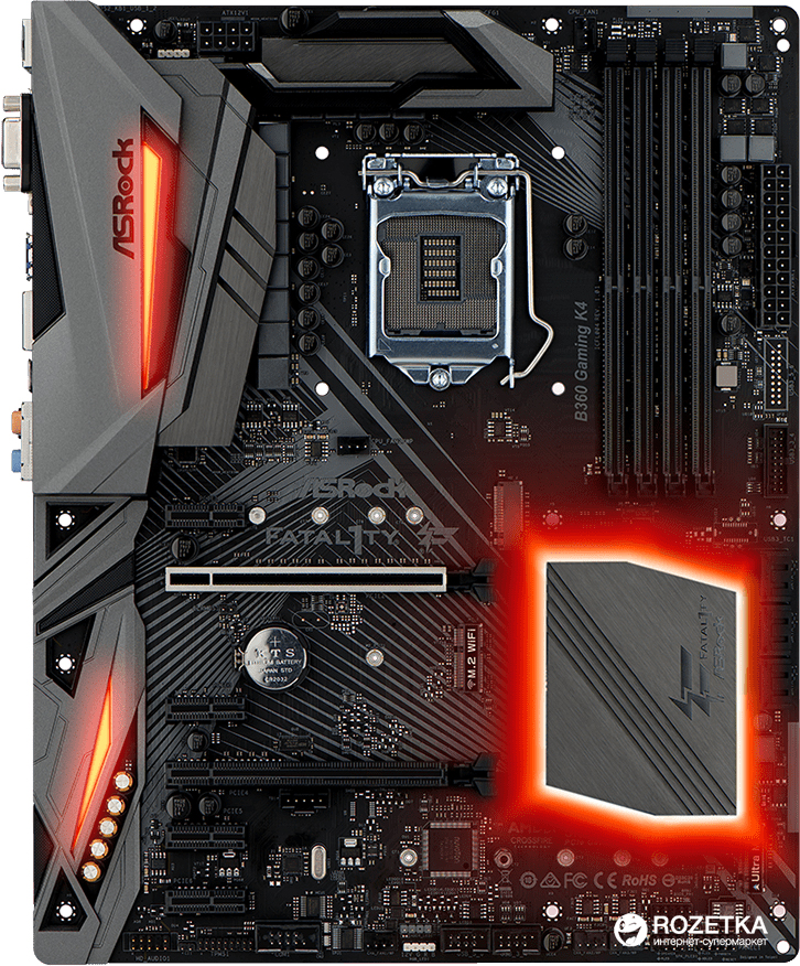 

Материнская плата ASRock Fatal1ty B360 Gaming K4 (s1151, Intel B360, PCI-Ex16)