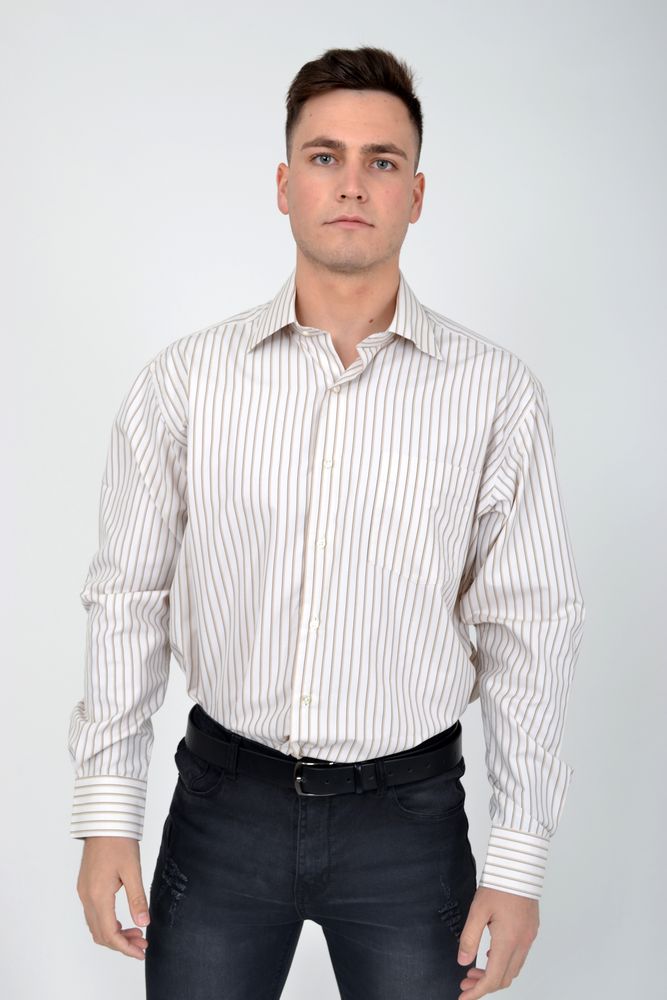 

Мужская рубашка AGER S Молочный 000043520