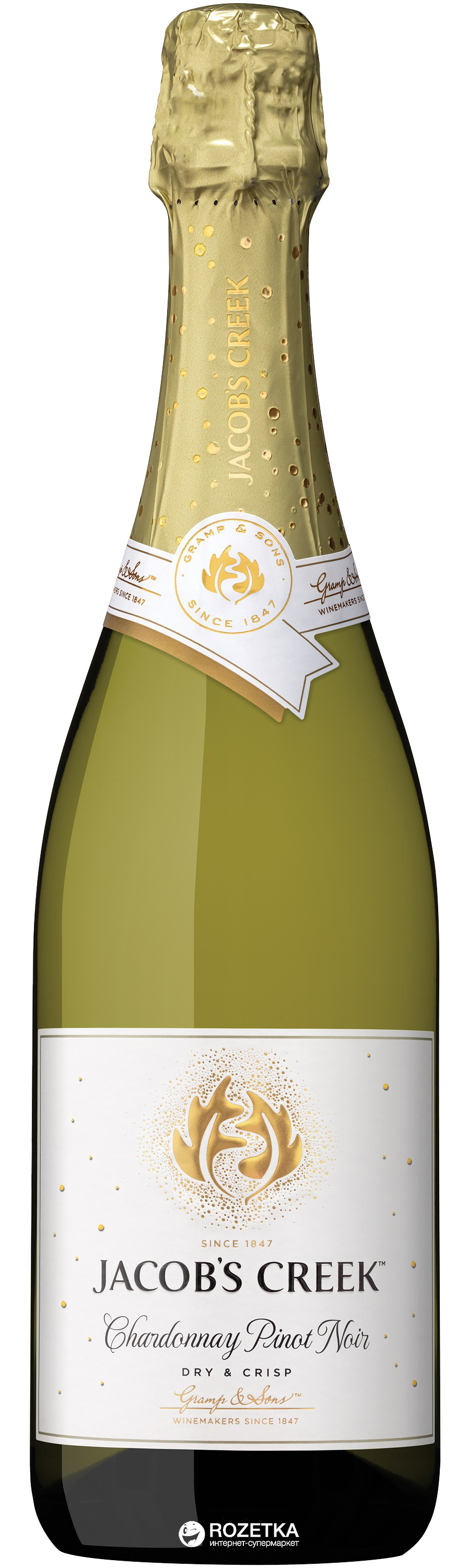 Акція на Вино игристое Jacob's Creek Chardonnay Pinot Noir белое сухое 0.75 л 11.5% (9300727013354) від Rozetka UA