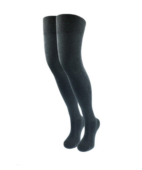 

Серые гольфы выше колена Gritern от MK SOCKS (36-40) Черный GZ-1004