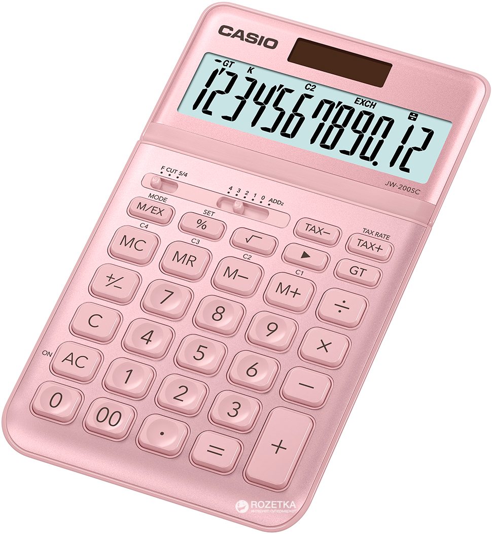 

Калькулятор Casio 12 разрядный 109х183.5х10.8 (JW-200SC-PK-S-EP)