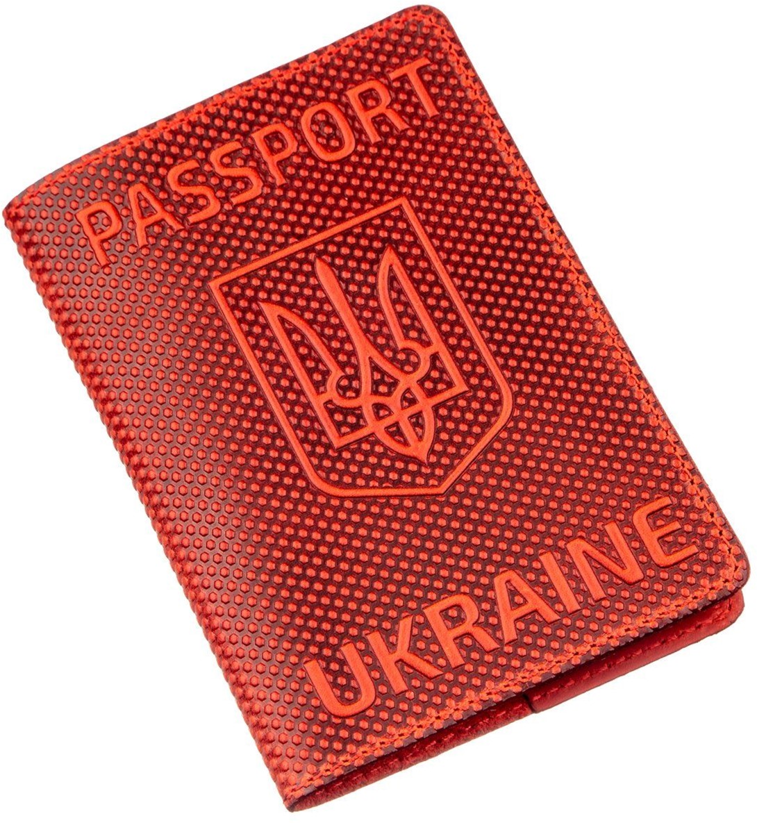 

Обложка для паспорта кожаная Shvigel 13958 Красная