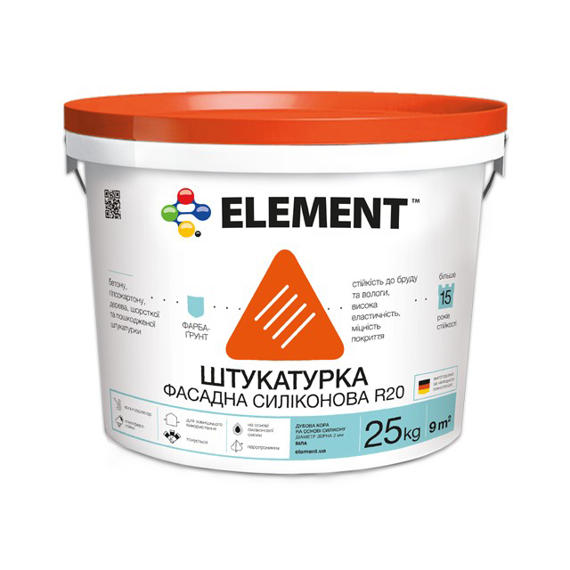 

Фасадная силиконовая штукатурка R20 "ELEMENT"