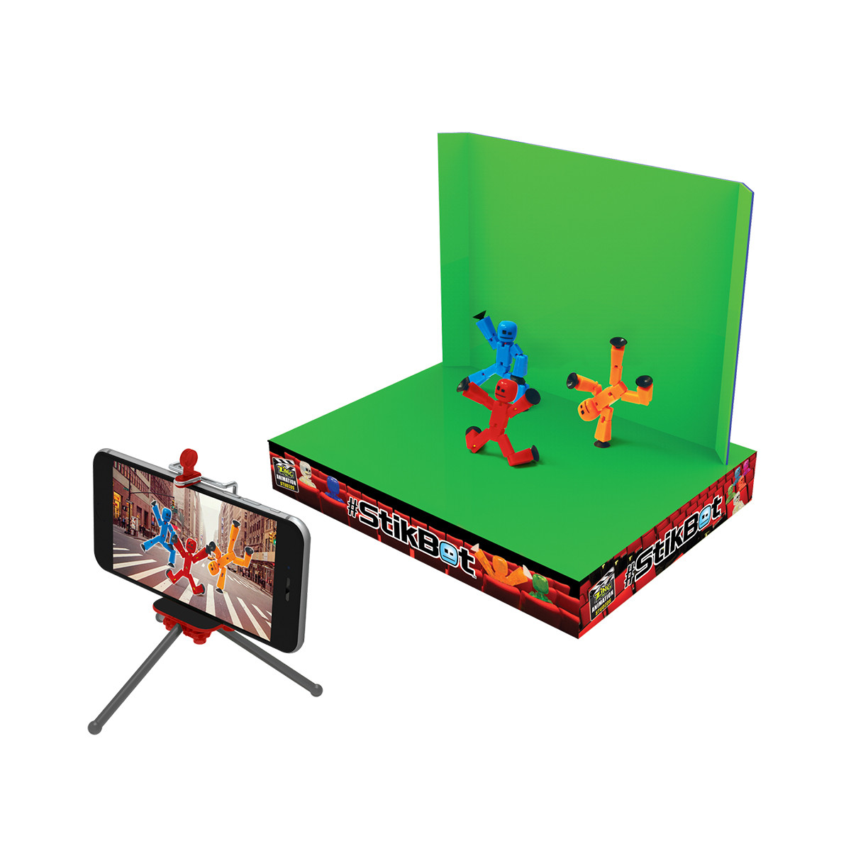 

Игровой набор Стикбот (Stikbot) S1 – СТУДИЯ Z-SCREEN (2 фигурки, штатив, сцена)