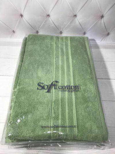 

Набор махровых полотенец лицо/баня Soft cotton Aria green