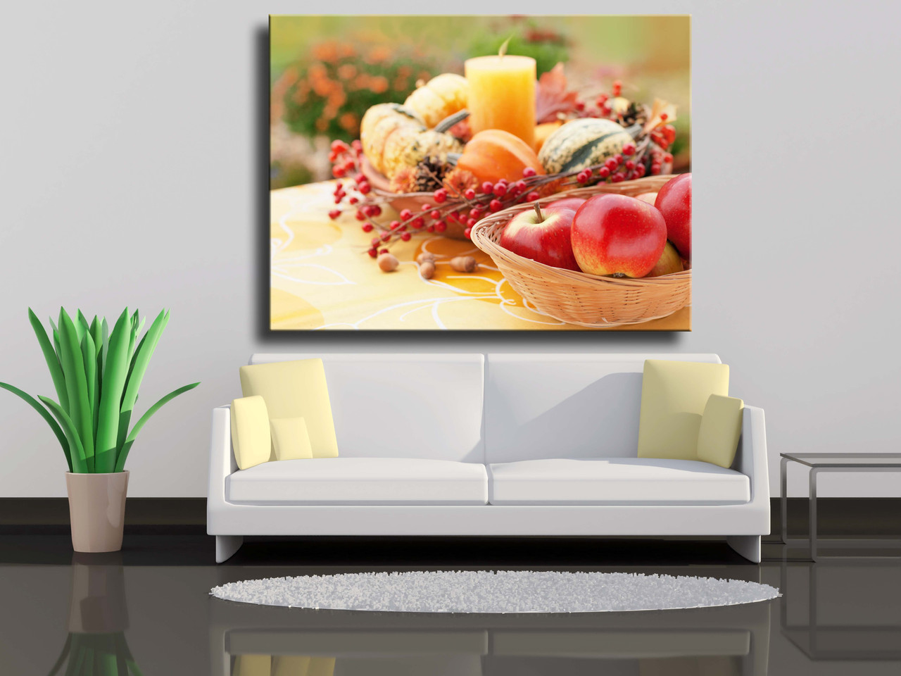 

Картина на холсте Нalloween decor in a autumn garden 80х60