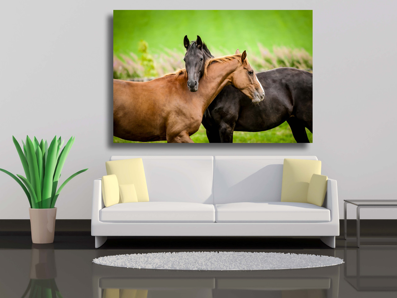 

Картина на холсте Влюбленые лошади 120х80