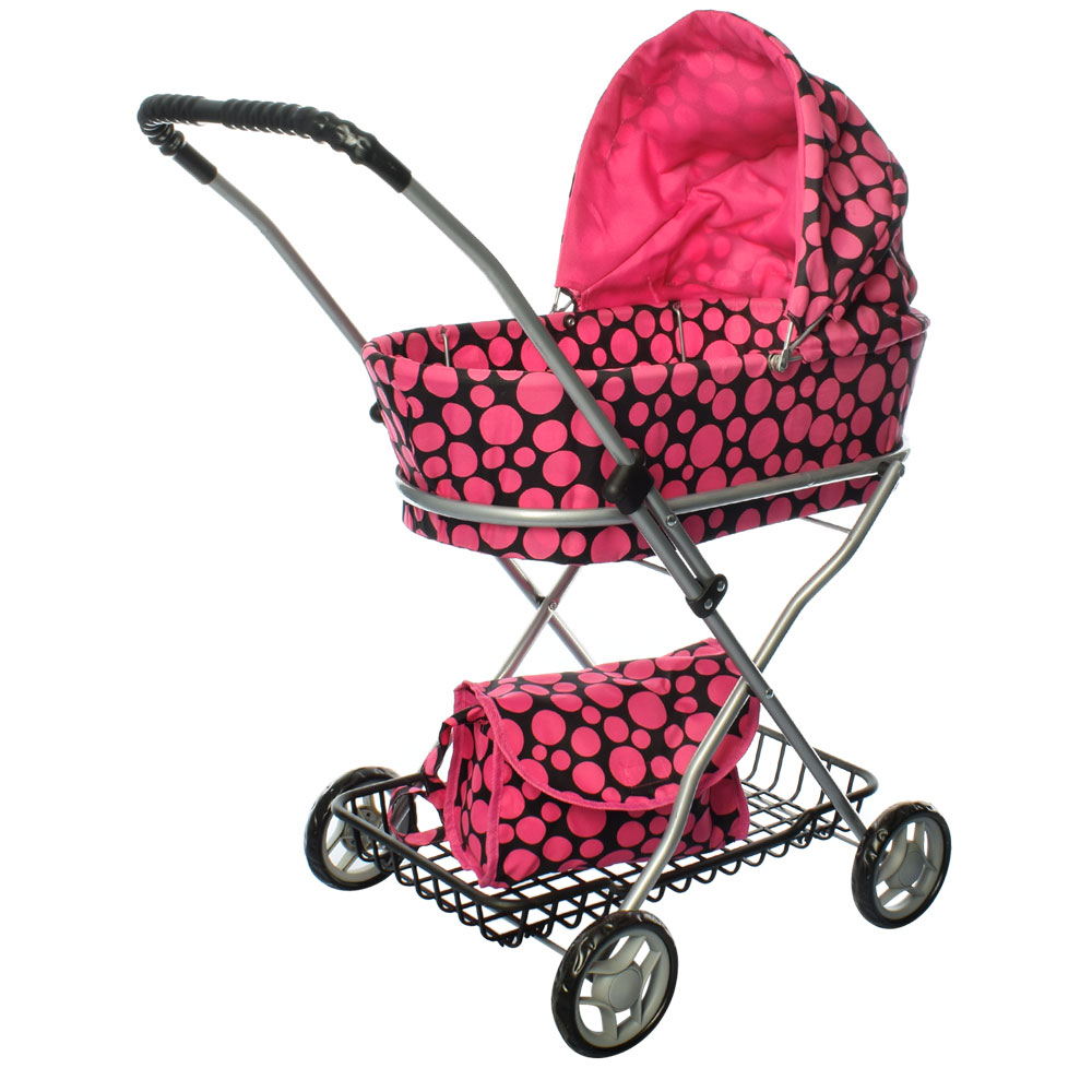 

Коляска для кукол Melogo 9325 (pink/black)