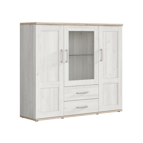 

Шкаф сервант для посуды REG2D1W2S из ЛДСП и МДФ Romance BRW Польша