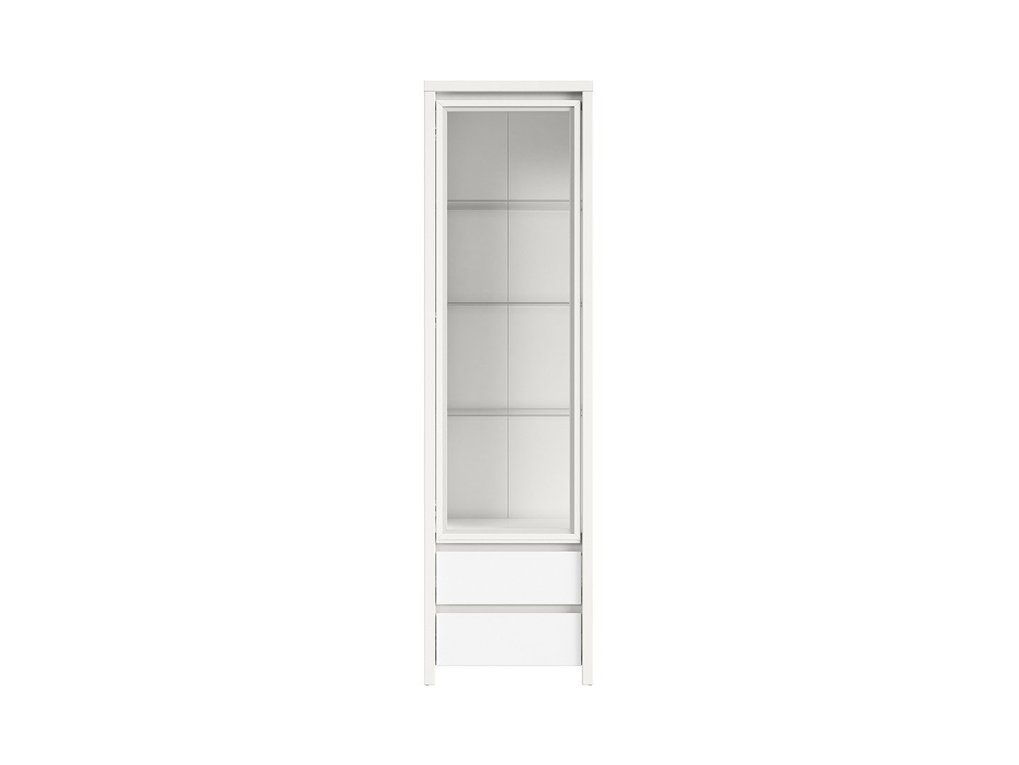белый глянцевый шкаф витрина