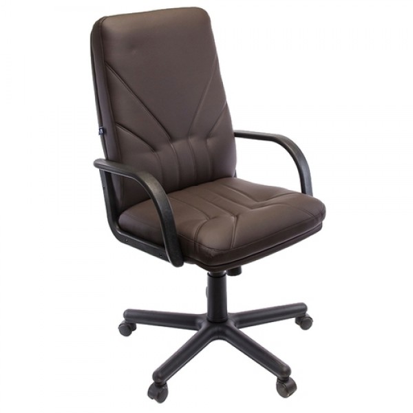 

Кресло офисное для кабинета MANAGER FX PM64 с механизмом Tilt, металлическая база с пластиковыми накладками, с разрезным каркасом, обивка экокожа ECO 35 Новый Стиль цвет Коричневый