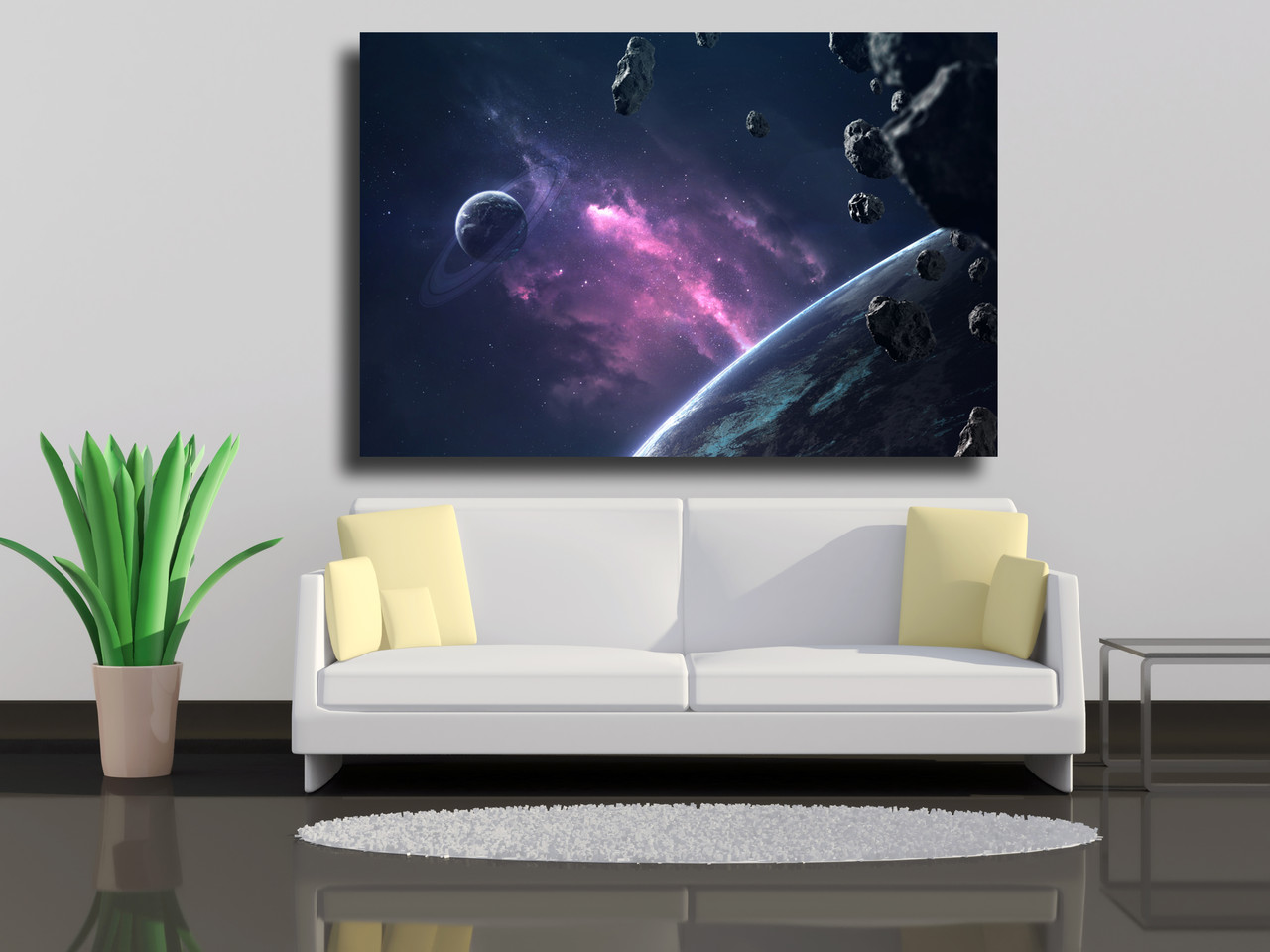 

Картины на холсте Планеты и облака звездной пыли 90х60