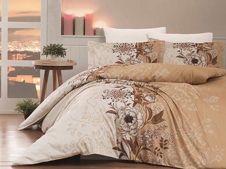 

Комплект постельного белья First Choice Сатин 200х220 "Pera Kahve"