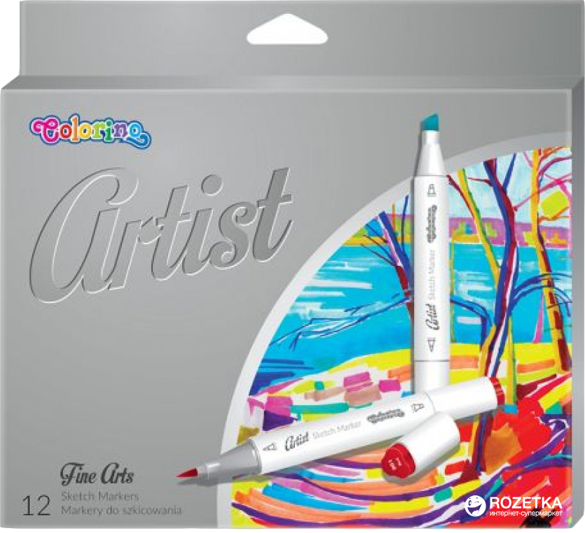 

Маркеры для эскизов Colorino Artist 12 цветов 1 - 5 мм 12 шт (92470PTR)