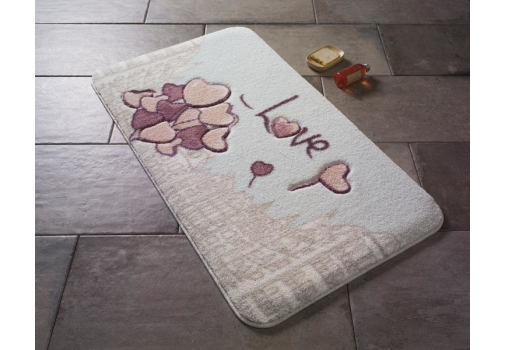 

Коврик для ванной Confetti Love City Mint Green 80*140 Разноцветный