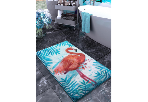 

Коврик для ванной Confetti Flamingo Turkuaz 57*100 Разноцветный