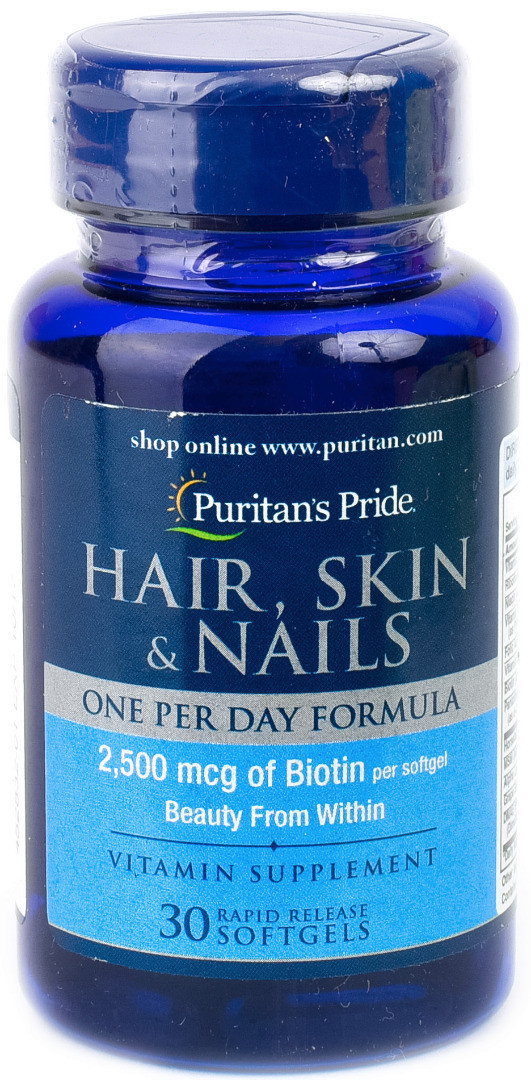 

Витамины для кожи и ногтей Puritan's Pride Hair Skin Nails One Per Day Formula 30 капсул (333677)