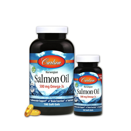 

Комплекс незаменимых жирных кислот Carlson Salmon Oil 500 мг 180+50 капсул (333139)