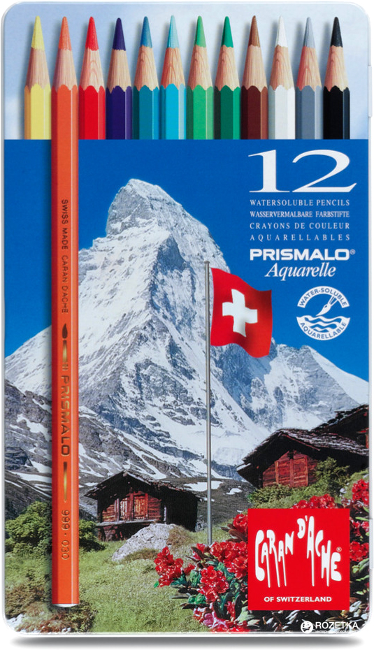 

Карандаши цветные акварельные Caran d'Ache Prismalo металлический бокс 12 цветов (7610186013126)