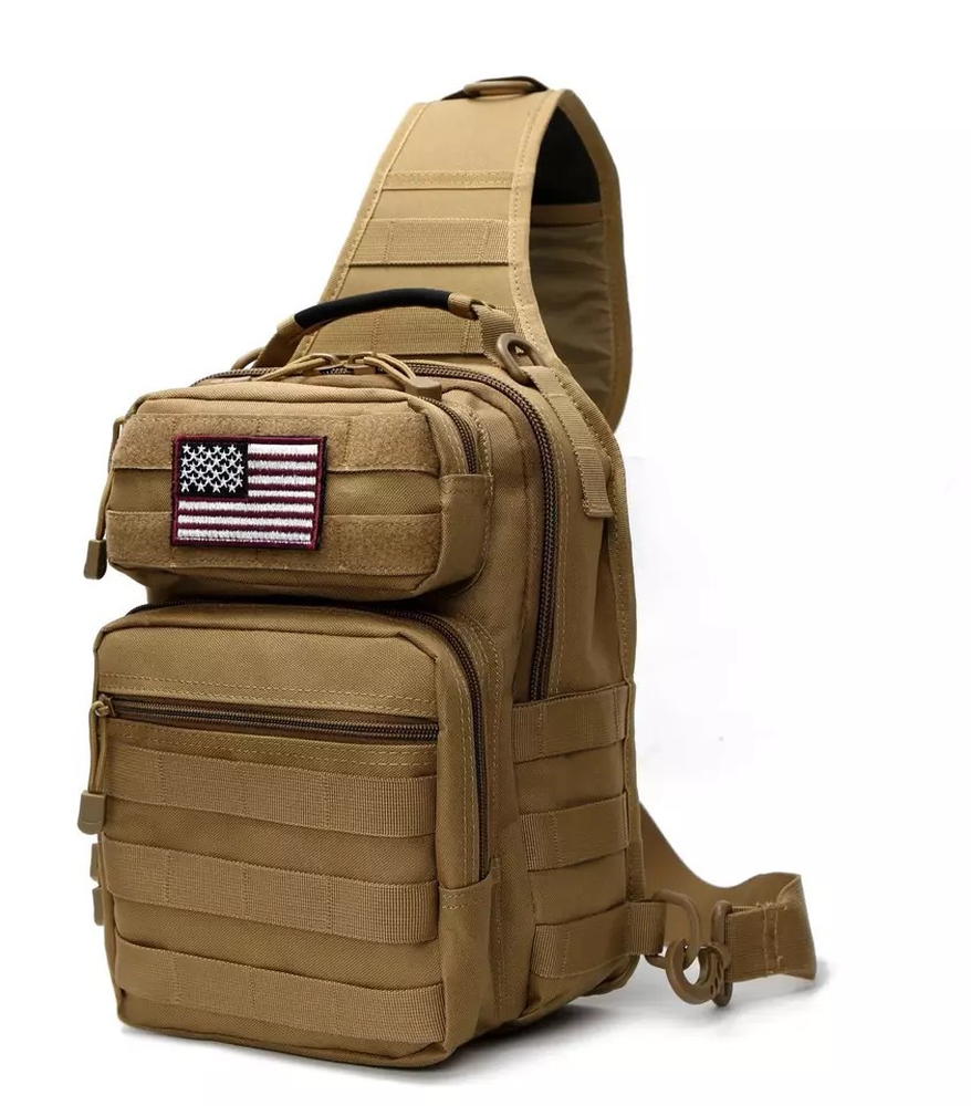 

Большая нагрудная сумка FOXTACTICAL D14 (олива)
