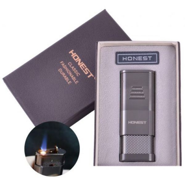 

Зажигалка подарочная Honest (Турбо пламя) Black Wood