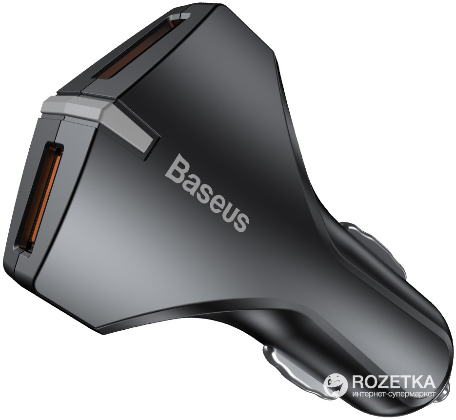 

Автомобильное зарядное устройство Baseus Rocket Dual USB 3A QC 3.0 Fast Charge Black (CCALL-RK01)