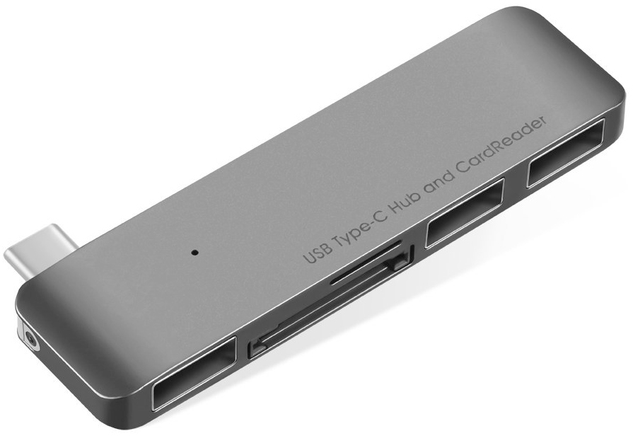 

USB-хаб UFT HT1 Aluminum USB hub Type-C 5в1 USB 3.0/SD MicroSD