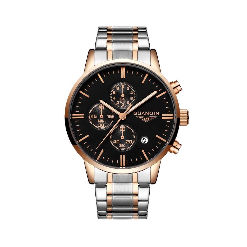 

Часы Guanqin Gold-Black-SilverGold GQ12006-A CS (GQ12006-AGBSG)