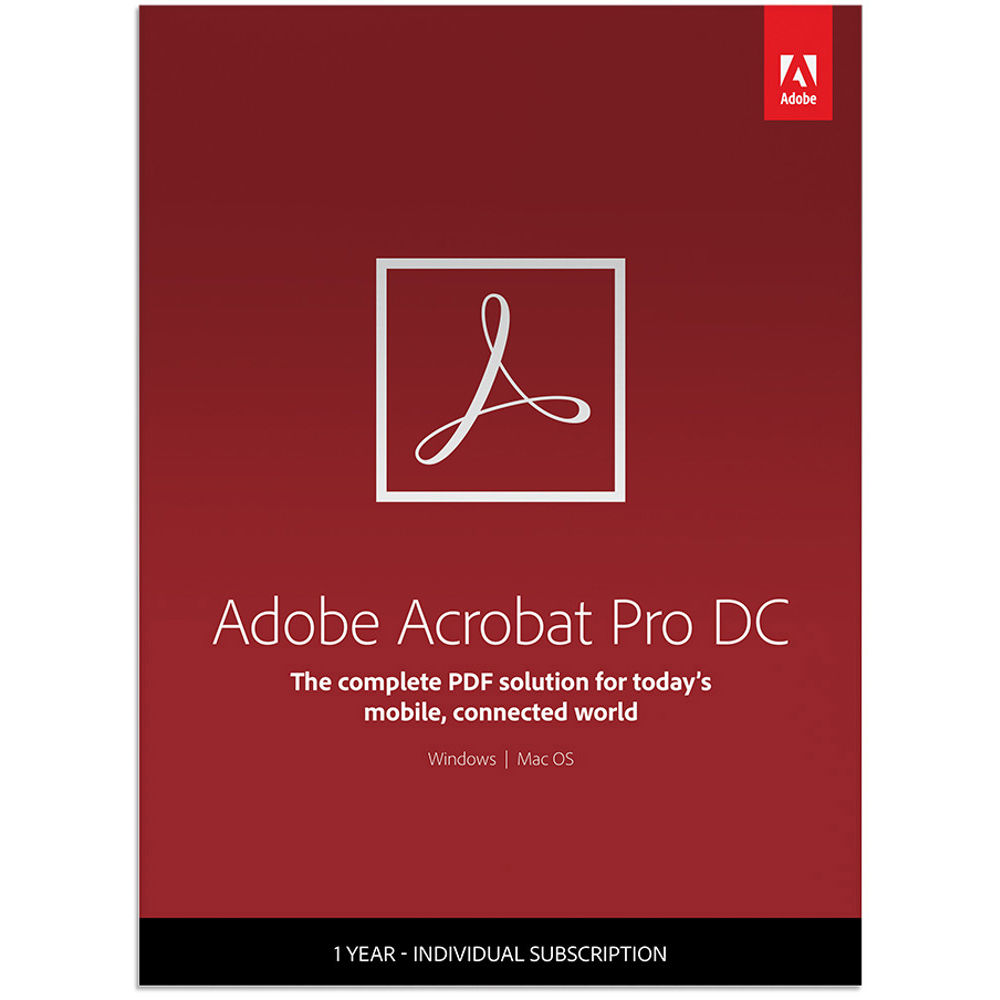 

Adobe Acrobat Pro DC for teams. Ліцензія для комерційних організацій і приватних користувачів, річна підписка на одного користувача в межах замовлення від 1 до 9