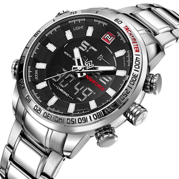 

Чоловічі годинники Naviforce Savonna Silver 9093
