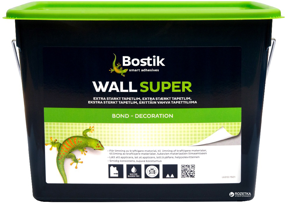 

Клей для тканей и обоев Bostik Wall Super 76 5 л Белый (7311020063344)