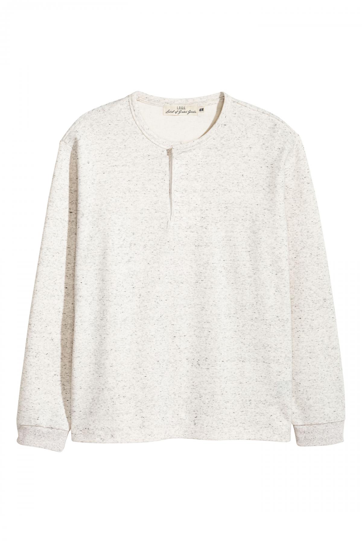 

Футболка с длинным рукавом H&M  Белая, Футболка с длинным рукавом H&M xl Белая