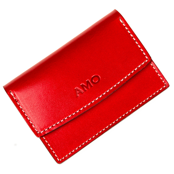 

Визитница AMO ACCESSORI AMOy30036red из натуральной кожи Красная