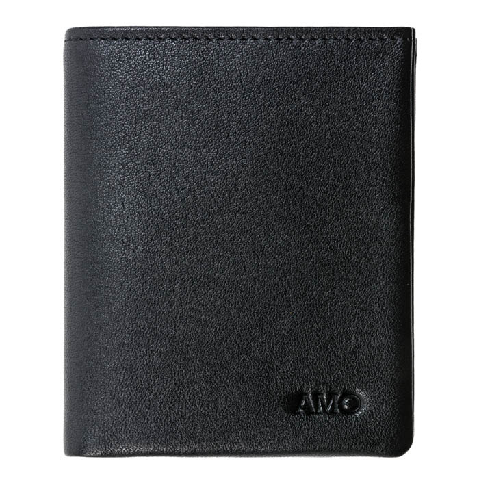 

Портмоне мужское AMO ACCESSORI AMO-K1101-2black из натуральной гладкой кожи со съёмным картхолдером Чёрное