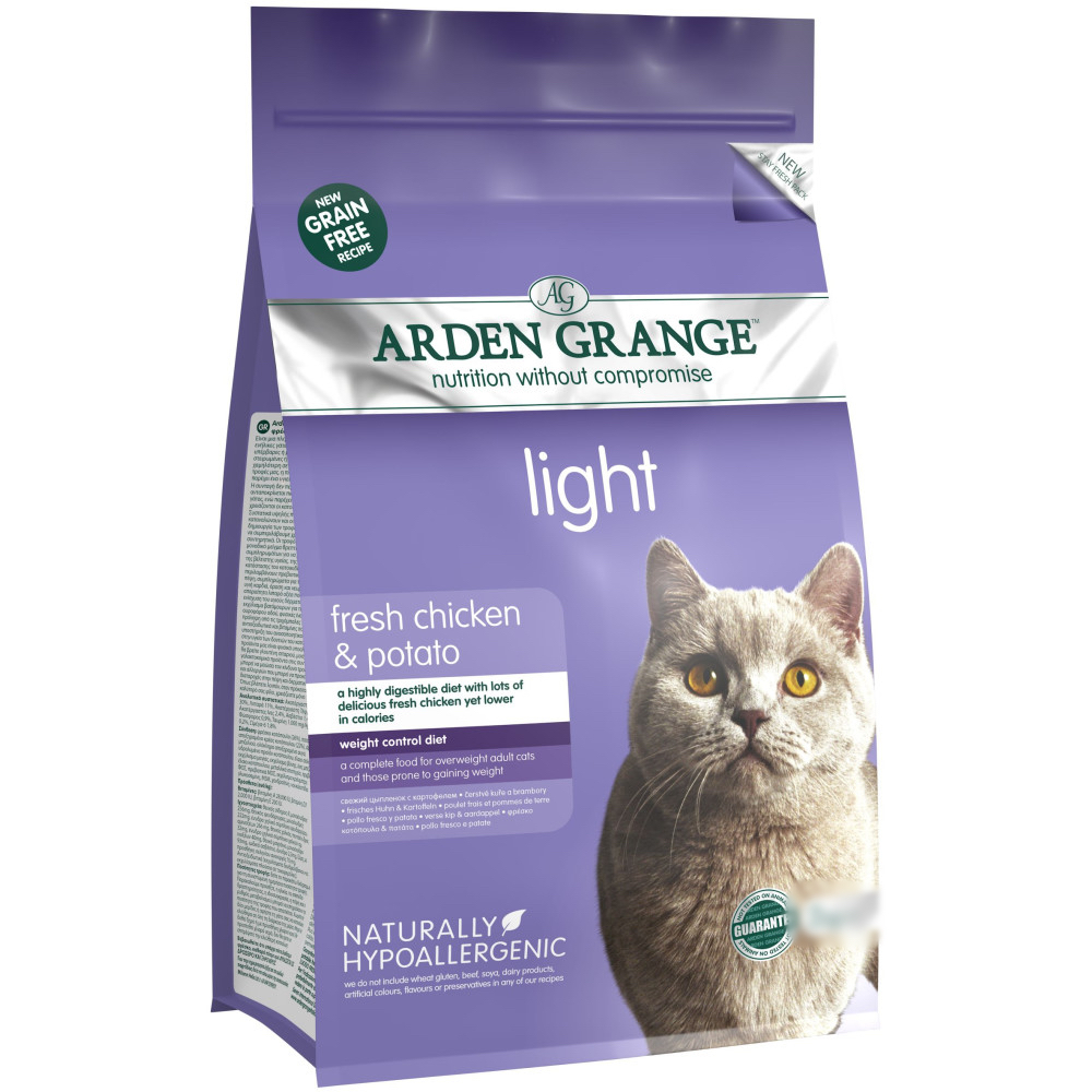 

Корм для кошек диетический, низкокалорийный Adult Cat Light со свежей курицей и картофелем беззерновой 8 кг (AG614405)