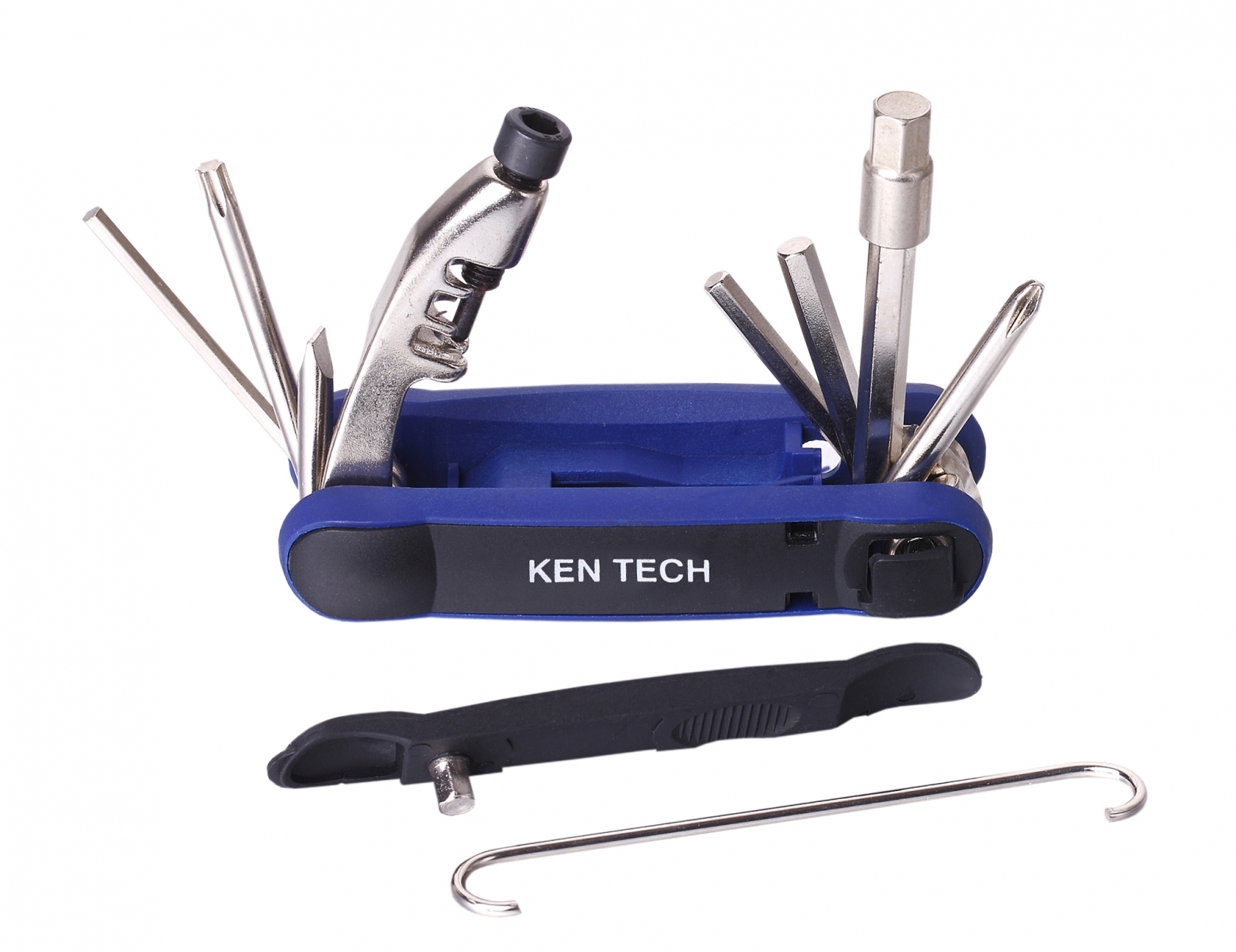

Мультитул KEN TECH KL-9804C черно-синий 15 функций: шестигранники, отвёртки, выжимка цепи