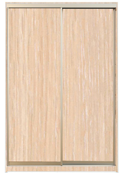 

Шкаф-купе Алекса 220х45x120 Дуб молочный фасады ДСП профиль Серебро