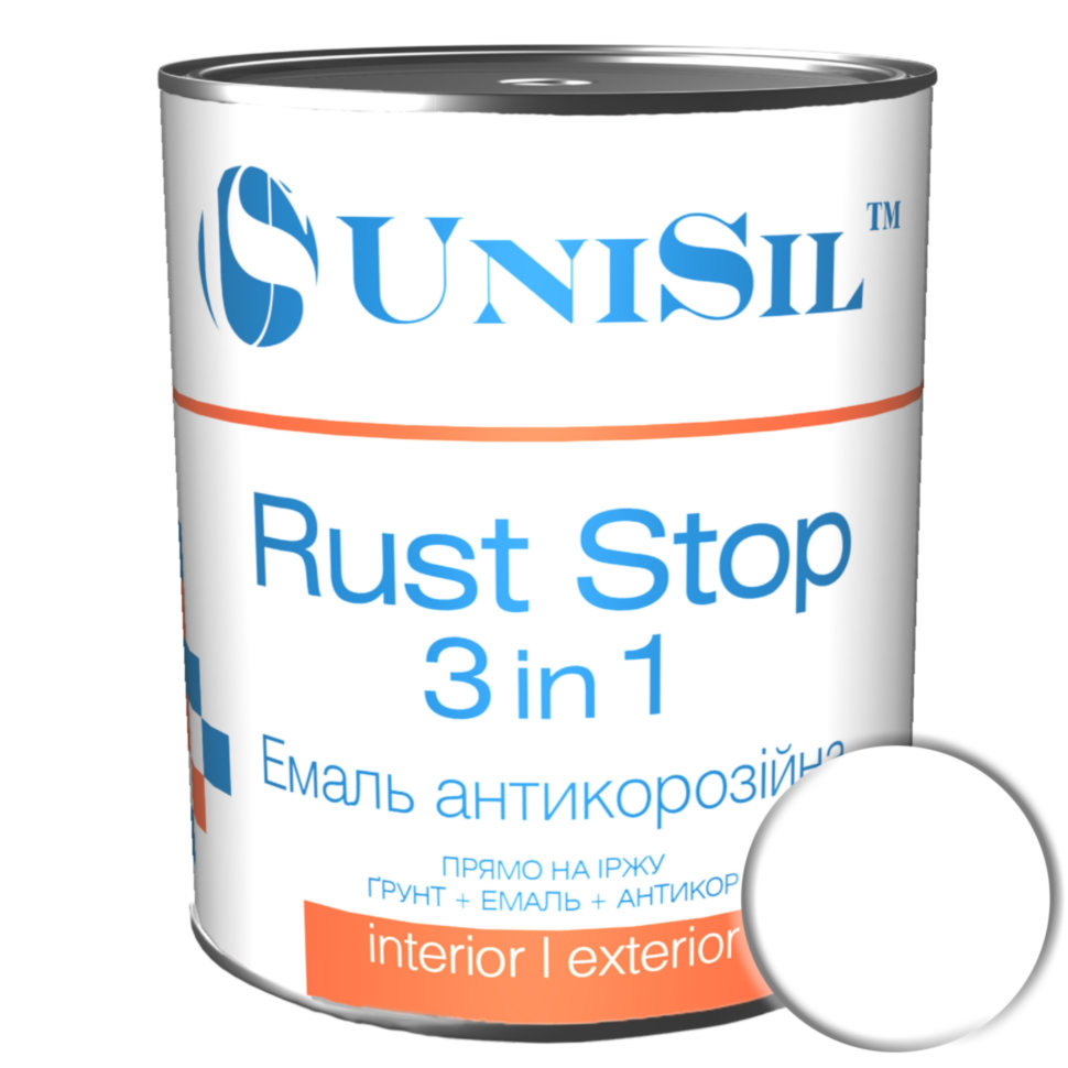 

Емаль антикорозійна Rust Stop 3 in 1, Біла, 2.5л