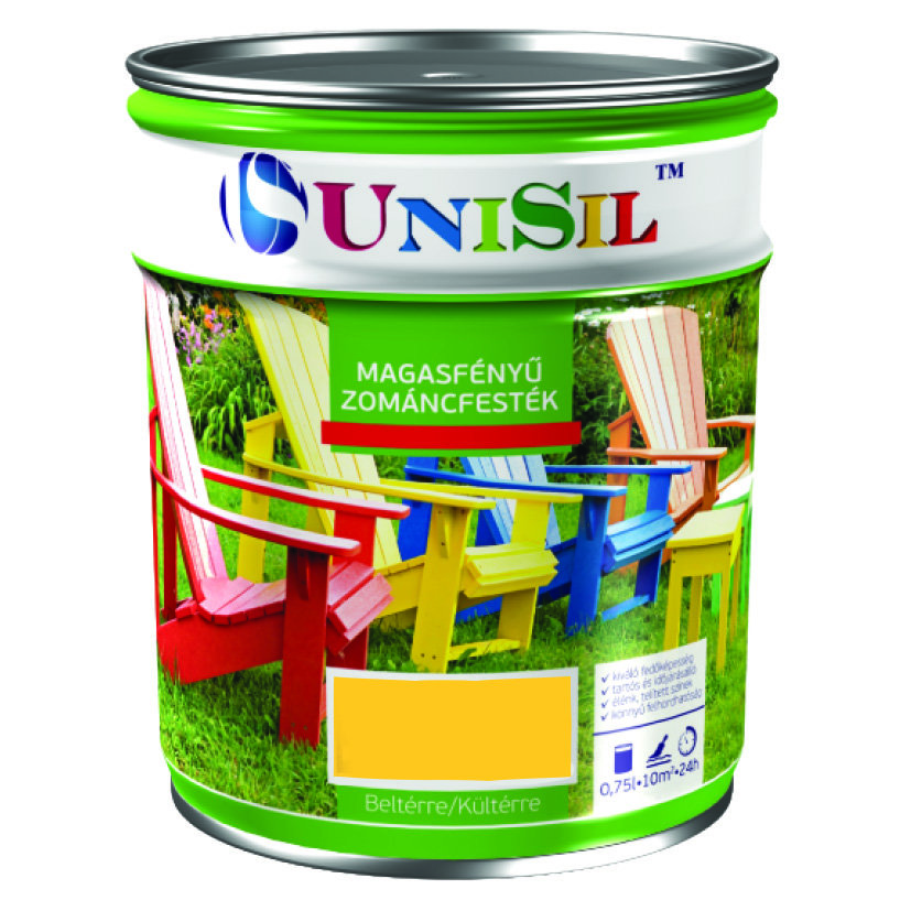 

Емаль UNISIL magasfenyu zomancfestek, Жовта, 0.75л