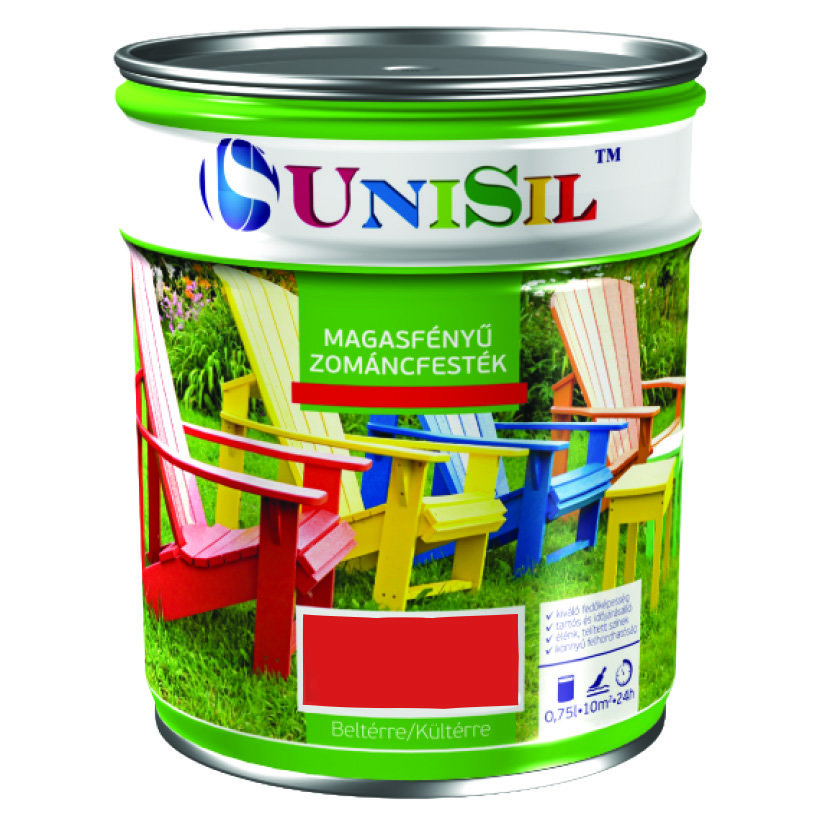 

Емаль UNISIL magasfenyu zomancfestek, Червона, 0.75л