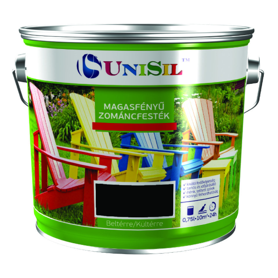 

Емаль UNISIL magasfenyu zomancfestek, Чорна, 2.5л